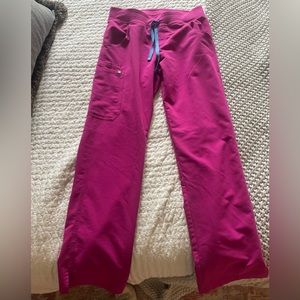 Figs Pink Kade Cargo Scrub Pants Small